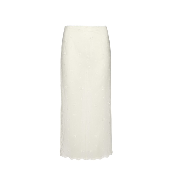 Magda Butrym Embroidered slip skirt in white