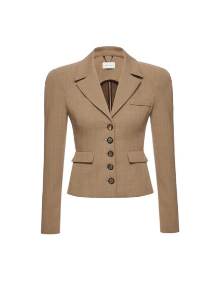 Magda Butrym Fitted wool blazer in beige