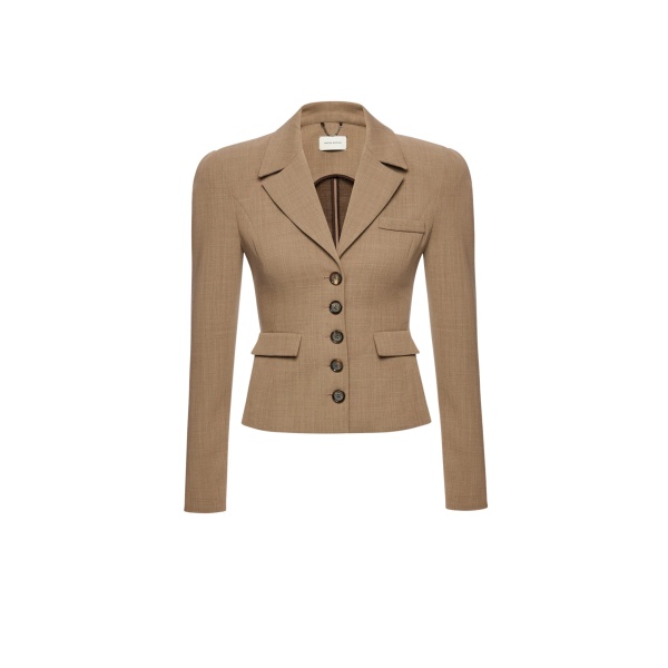 Magda Butrym Fitted wool blazer in beige