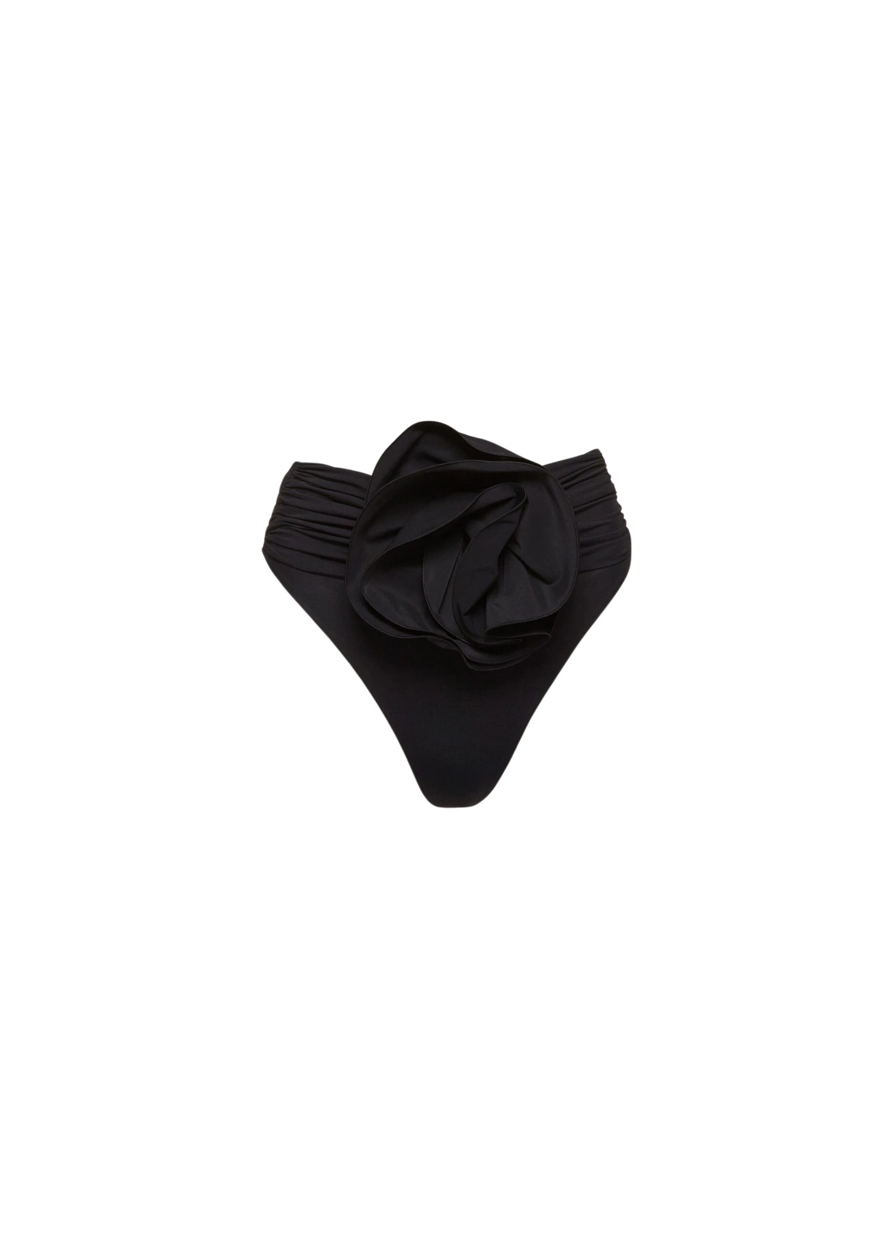 Magda Butrym High-waisted flower appliqué swim bottom in black