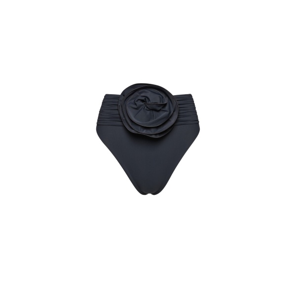 Magda Butrym High-waisted flower appliqué swim bottom in grey