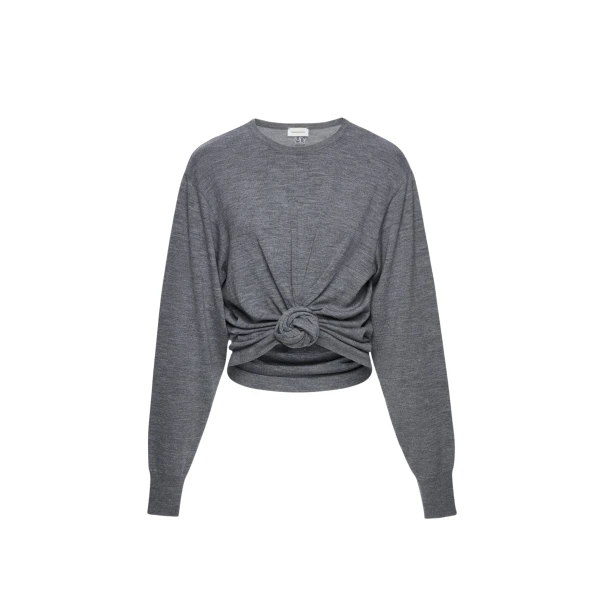 Magda Butrym Knotted longsleeve in grey Knit