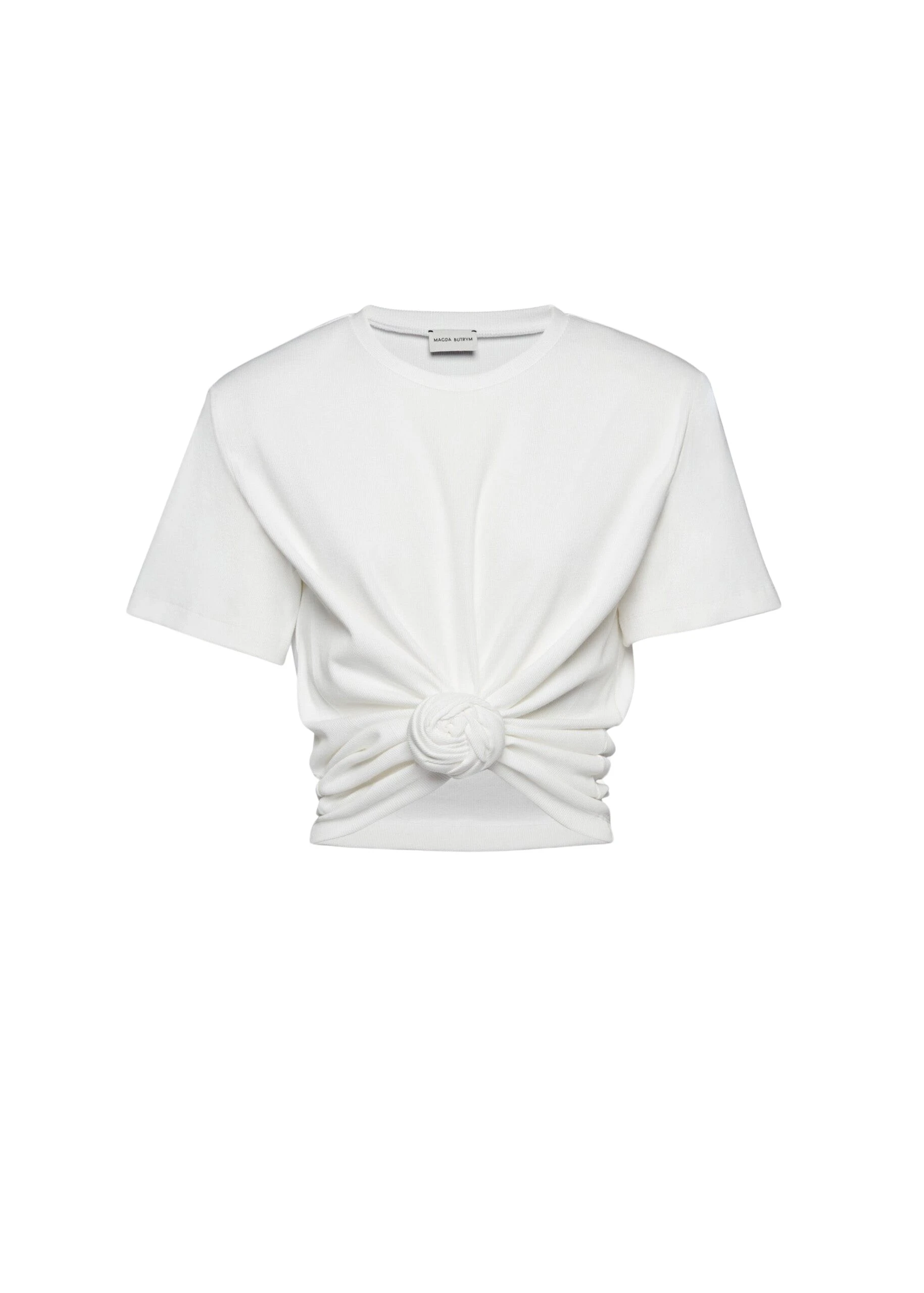 Magda-Butrym-Knotted-ribbed-t-shirt-in-cream-scaled46909_nobg Magda Butrym Knotted ribbed t-shirt in cream Top