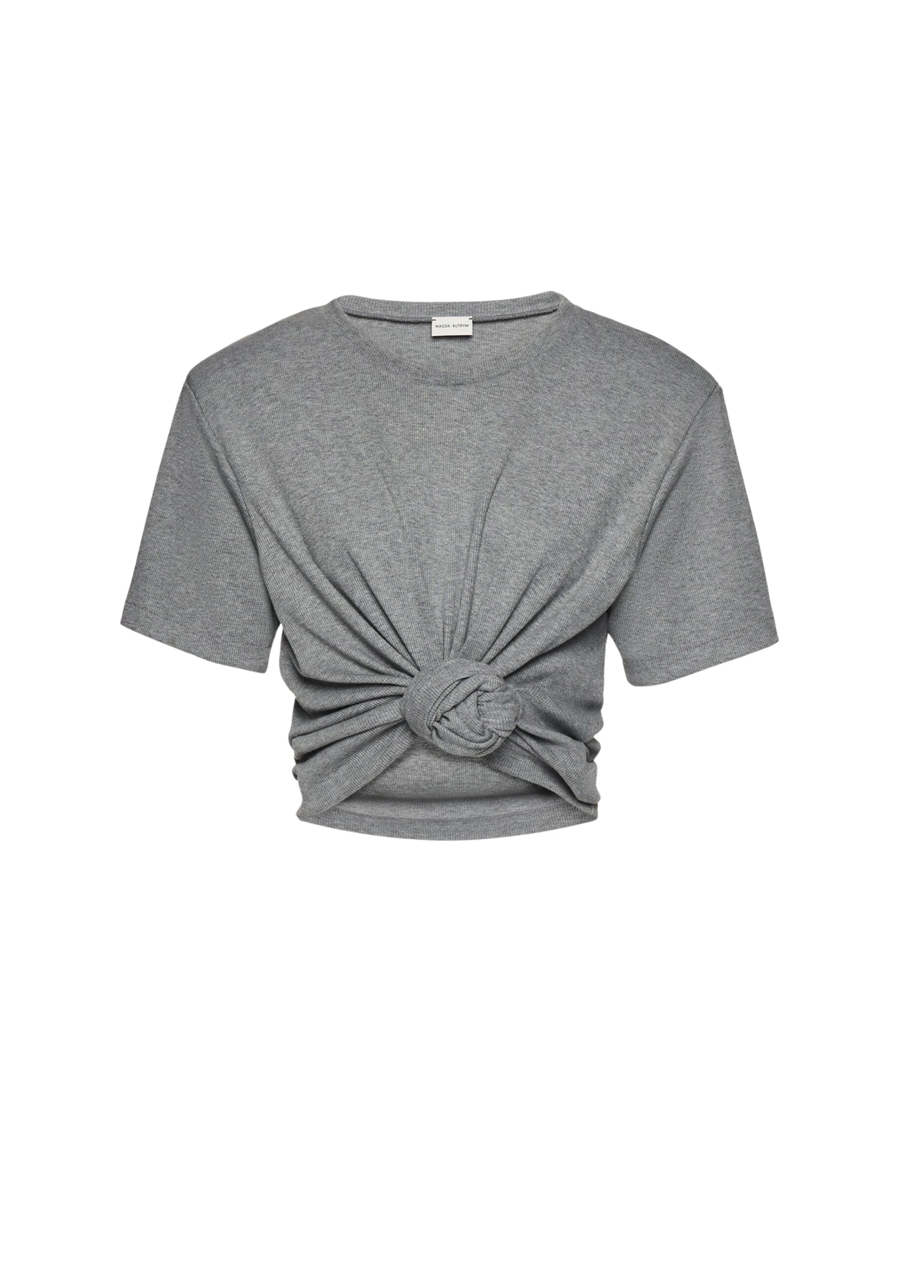 Magda-Butrym-Knotted-ribbed-t-shirt-in-grey-scaled16702_nobg Magda Butrym Knotted ribbed t-shirt in grey Top