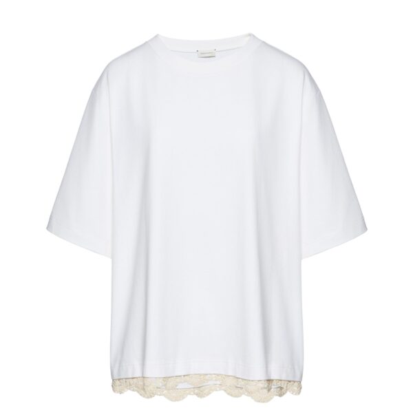 Magda Butrym Lace detail oversized t-shirt in white Top