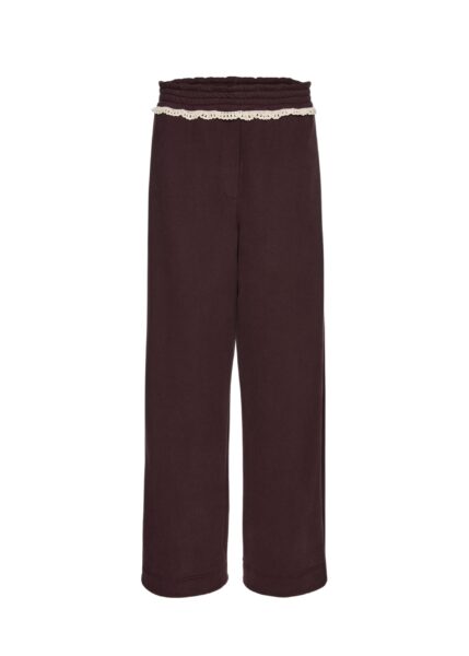 Magda Butrym Lace-detail sweatpants in brown
