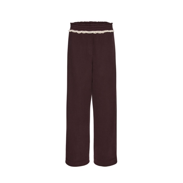 Magda Butrym Lace-detail sweatpants in brown