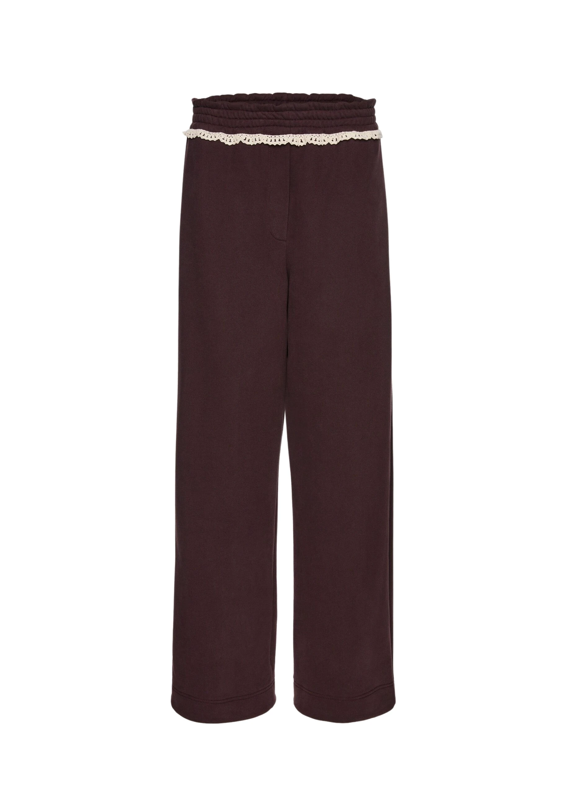 Magda Butrym Lace-detail sweatpants in brown