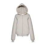 Magda Butrym Lace-detail zip up hoodie in grey Top