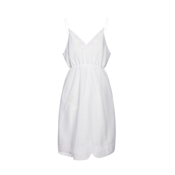Magda Butrym Lace-trim slip midi dress in white
