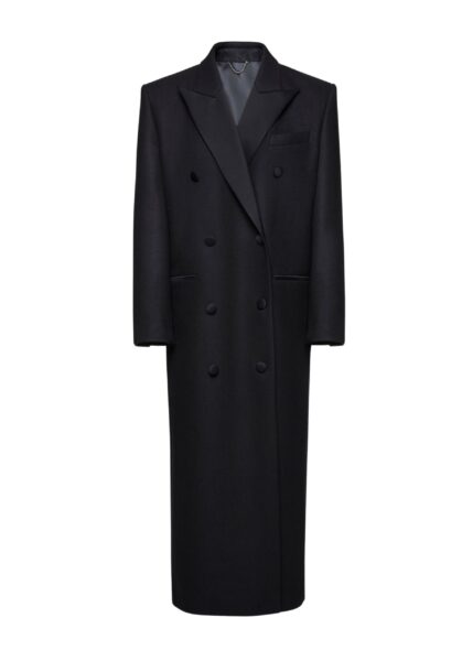 Magda Butrym Long classic wool coat in black