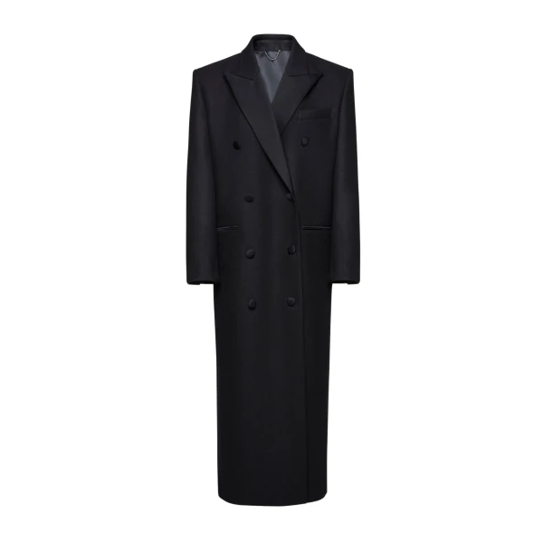 Magda Butrym Long classic wool coat in black