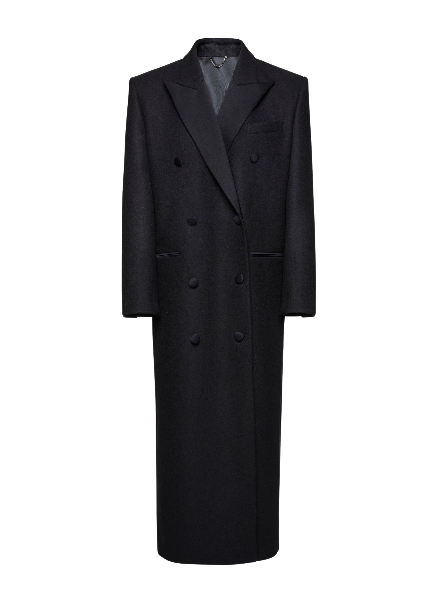 Magda Butrym Long classic wool coat in black