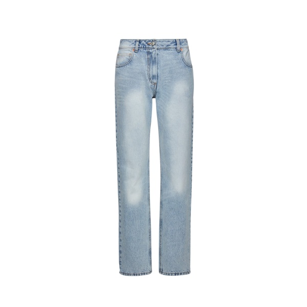Magda Butrym Low-rise straight-leg jeans in light blue