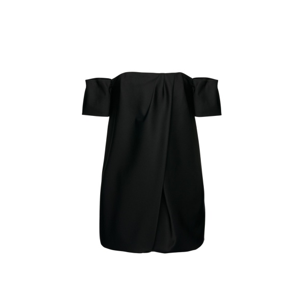 Magda Butrym Off shoulder bubble mini dress in black