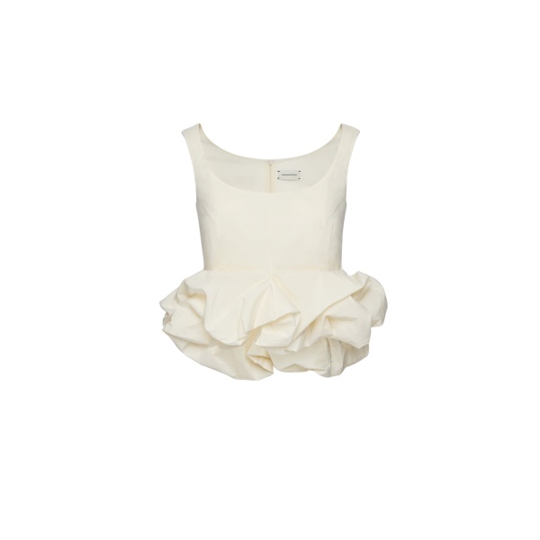 Magda Butrym Peplum tank blouse in cream