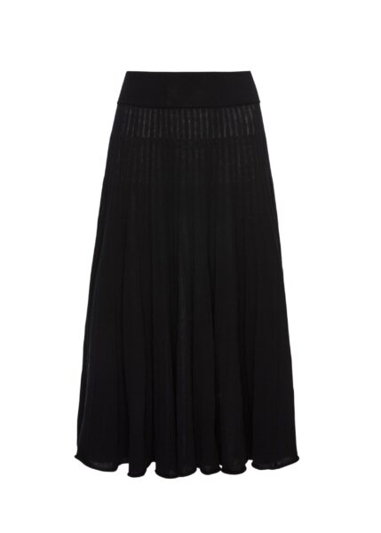 Magda Butrym Pleated knit skirt in black