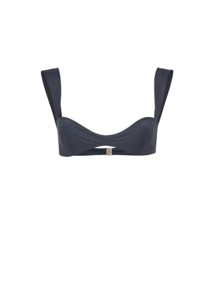 Magda Butrym Retro bustier swim top in grey
