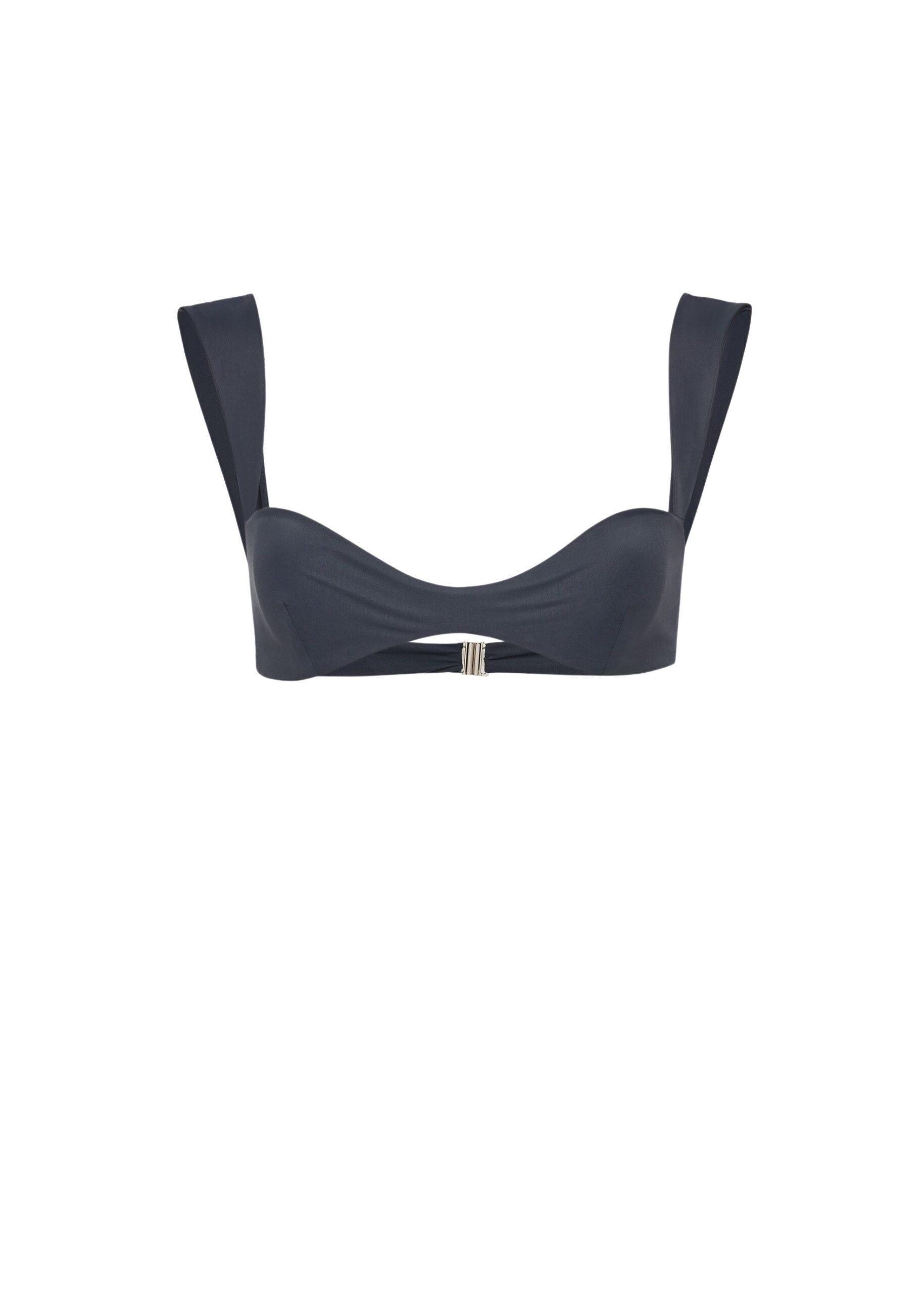 Magda Butrym Retro bustier swim top in grey