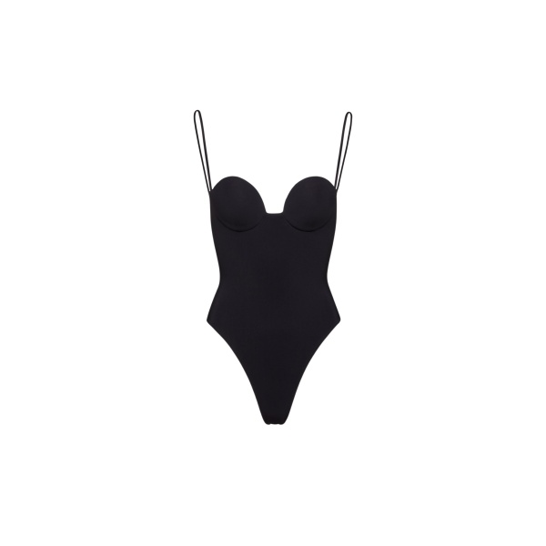 Magda Butrym Retro bustier swimsuit in black