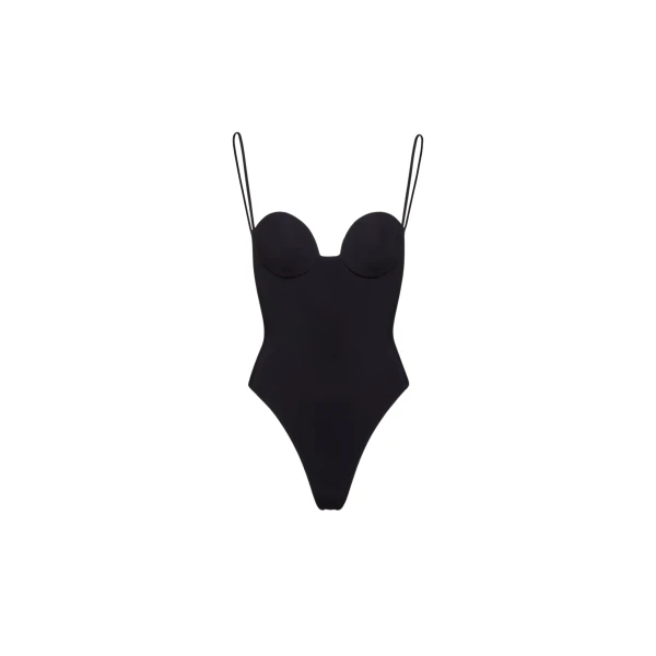 Magda Butrym Retro bustier swimsuit in black
