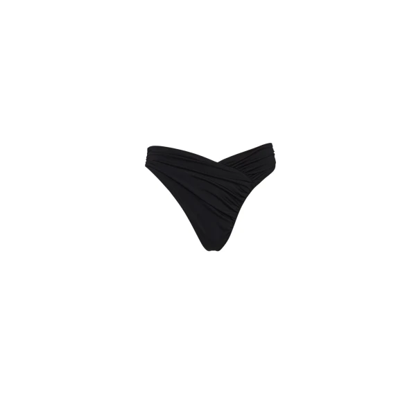 Magda Butrym Ruched asymmetric swim bottom in black