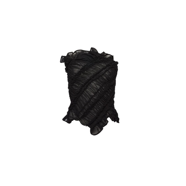 Magda Butrym Ruched bandeau top in black