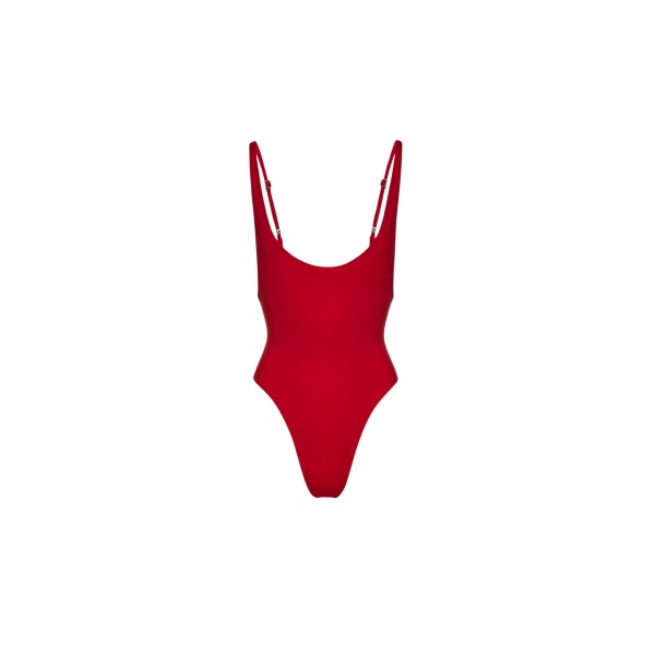 Magda Butrym Scoop neck swimsuit in red