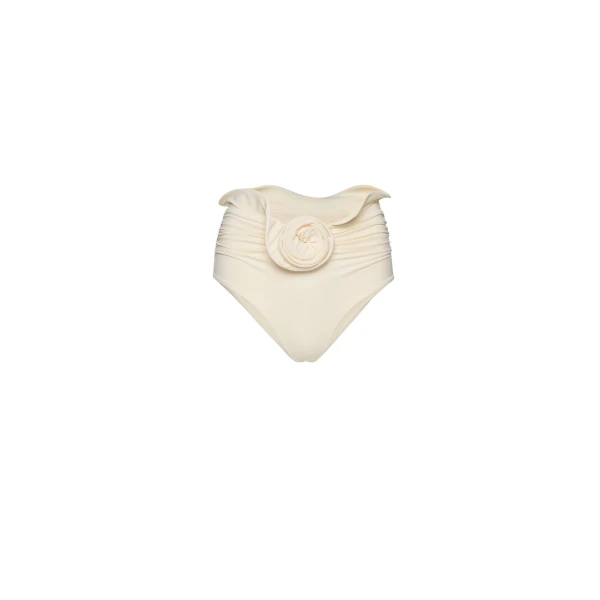 Magda Butrym Sculpted waist swim bottom in cream