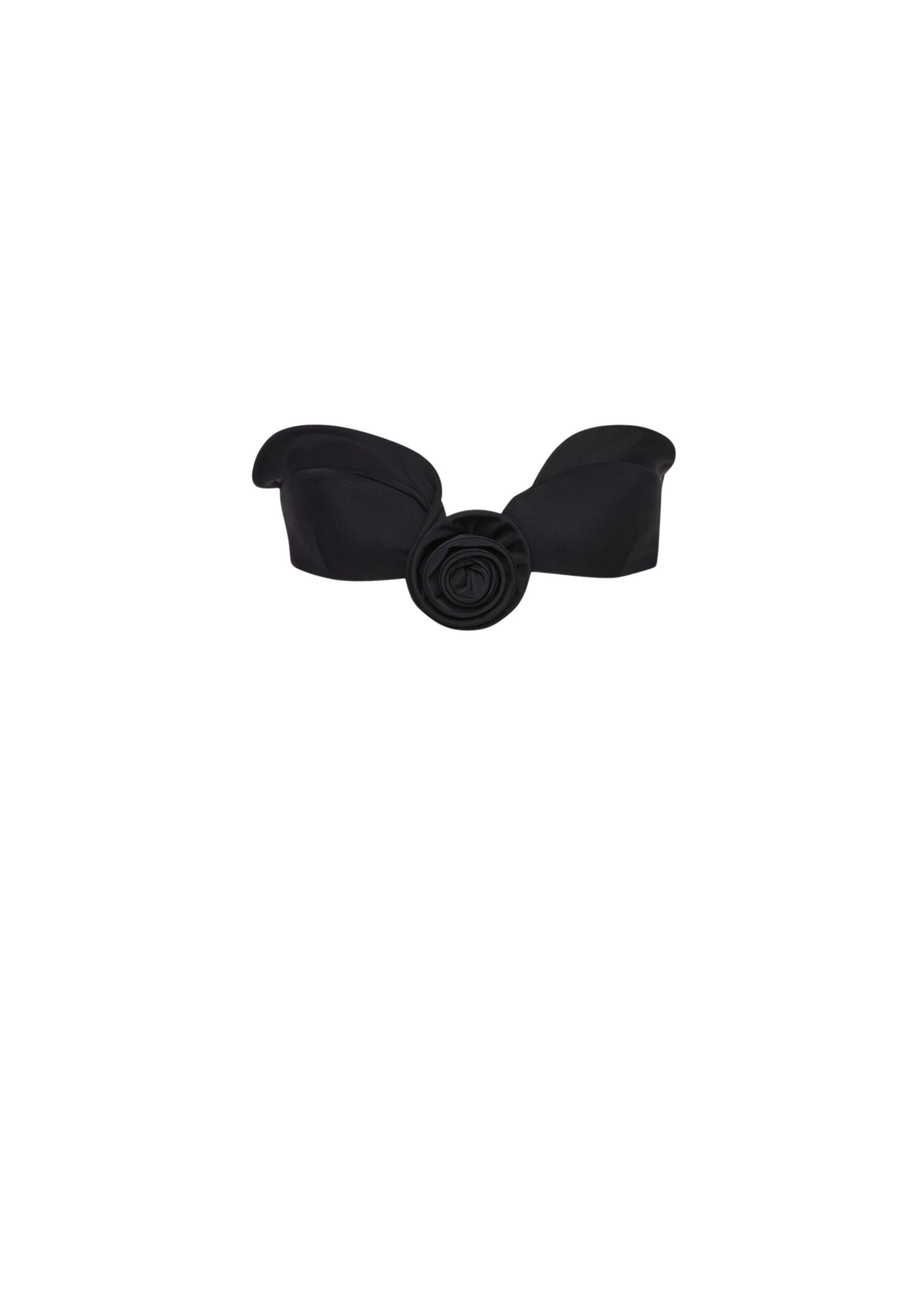 Magda Butrym Sculptural bandeau swim top in black