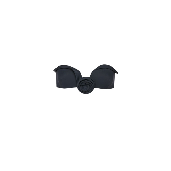Magda Butrym Sculptural bandeau swim top in grey