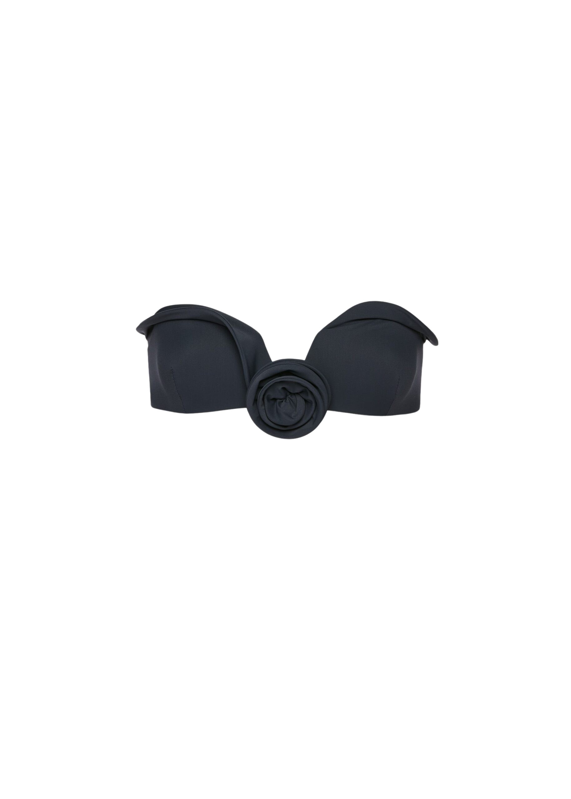 Magda Butrym Sculptural bandeau swim top in grey