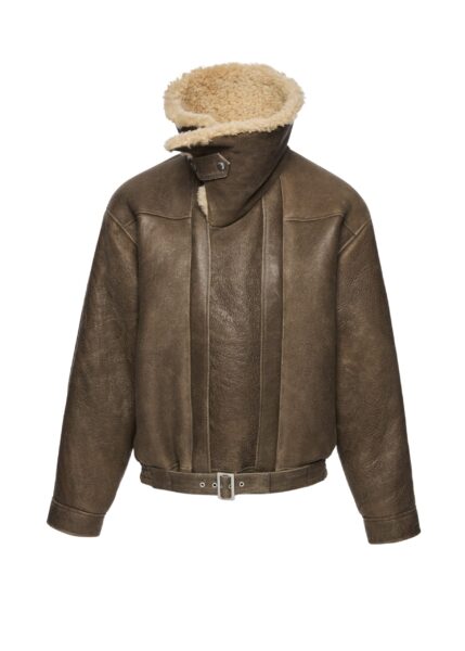Magda Butrym Shearling aviator jacket in brown