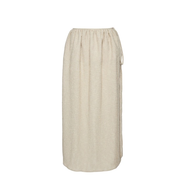 Magda Butrym Side-tie crepe beach skirt in beige