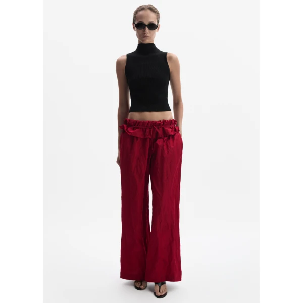 Magda Butrym Sleeveless ribbed knit top in black, view 2