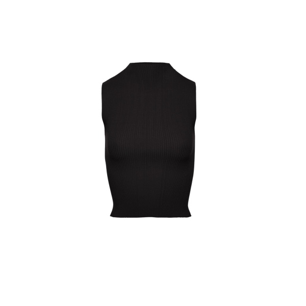 Magda Butrym Sleeveless ribbed knit top in black