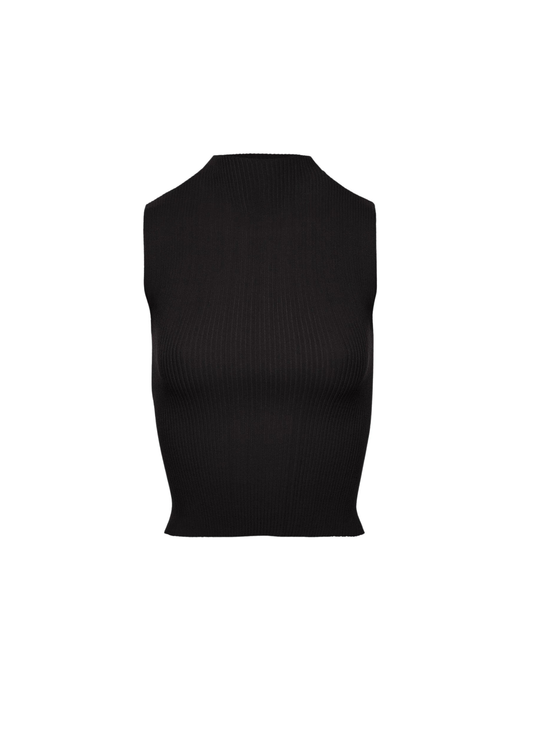 Magda Butrym Sleeveless ribbed knit top in black