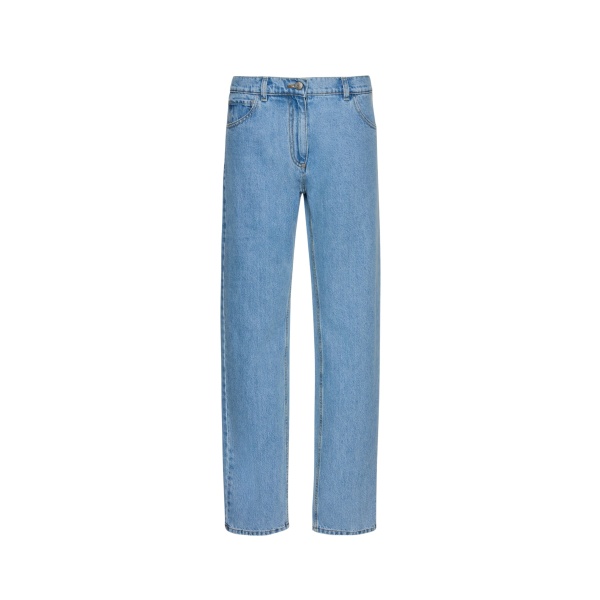Magda Butrym Straight-leg denim pants in sky blue