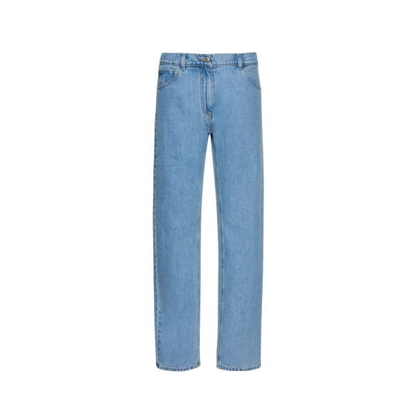 Magda Butrym Straight-leg denim pants in sky blue