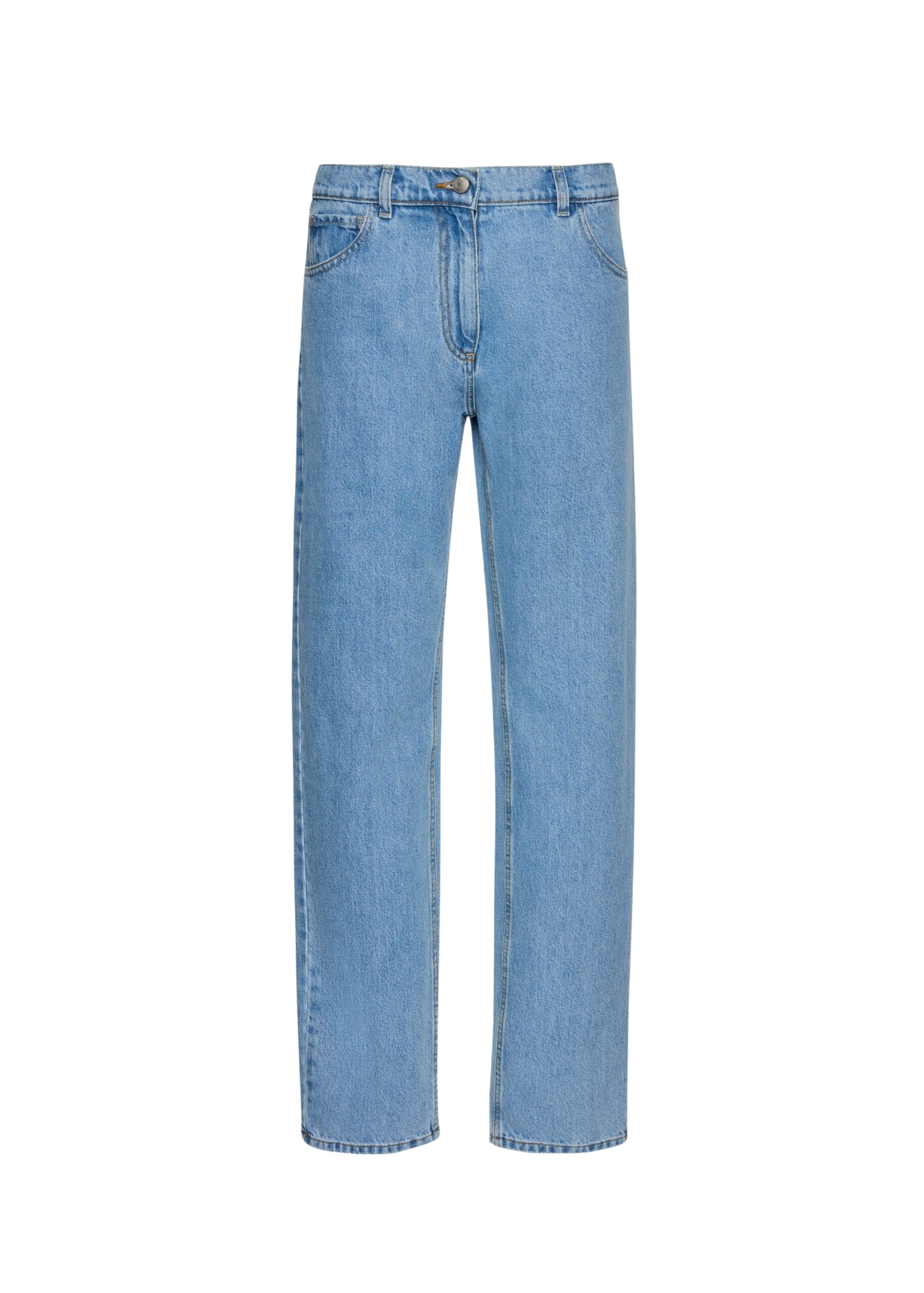 Magda Butrym Straight-leg denim pants in sky blue