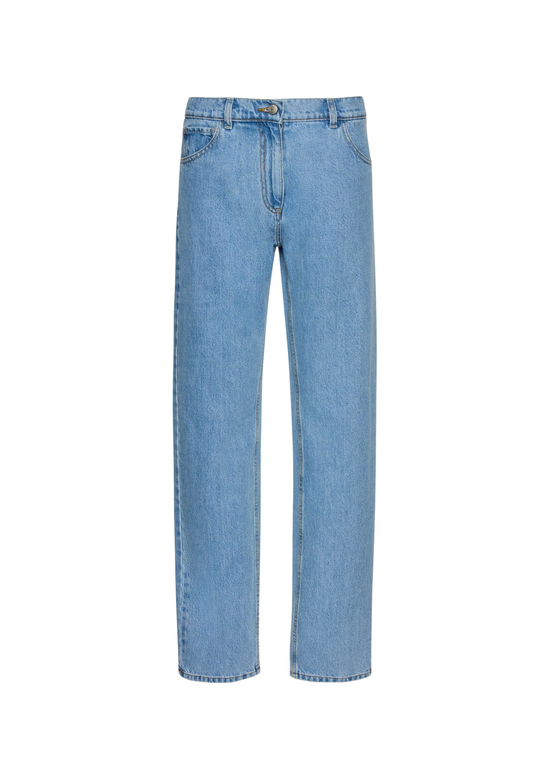 Magda Butrym Straight-leg denim pants in sky blue