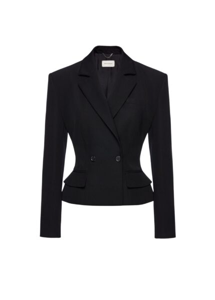 Magda Butrym Tailored wool peplum blazer in black