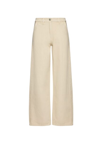 Magda Butrym Wide-leg denim trousers in beige
