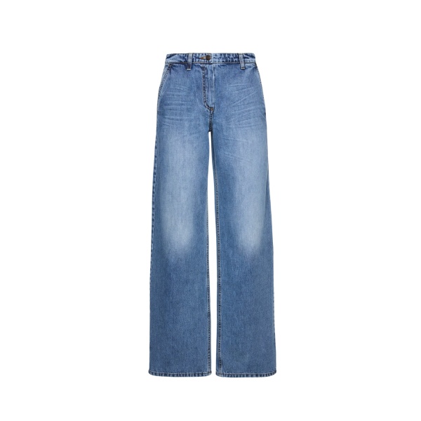Magda Butrym Wide-leg denim trousers in dark blue