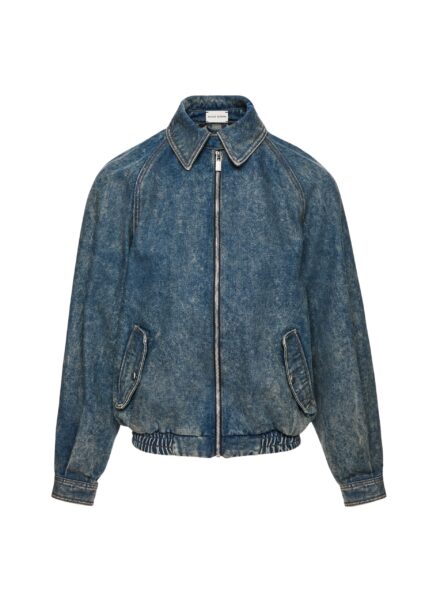 Magda Butrym Zip-up denim jacket in vintage blue