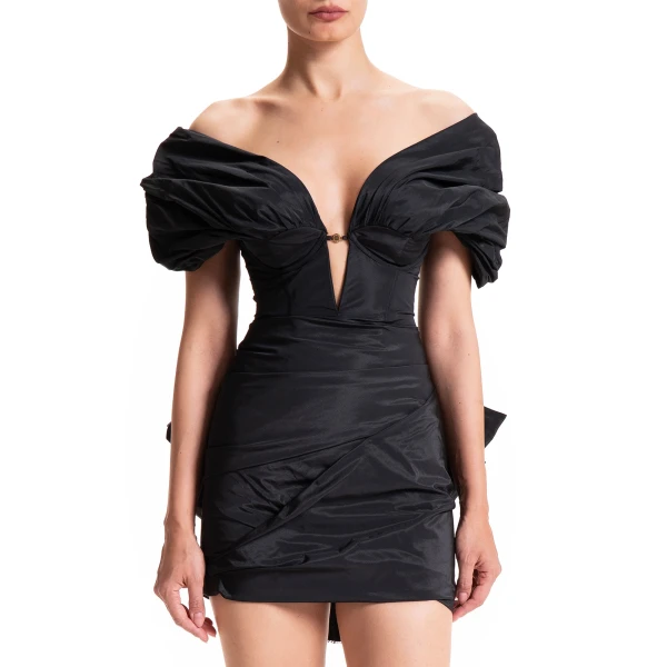 Maria Lucia Hohan Abril Mini Dress in Black, view 5