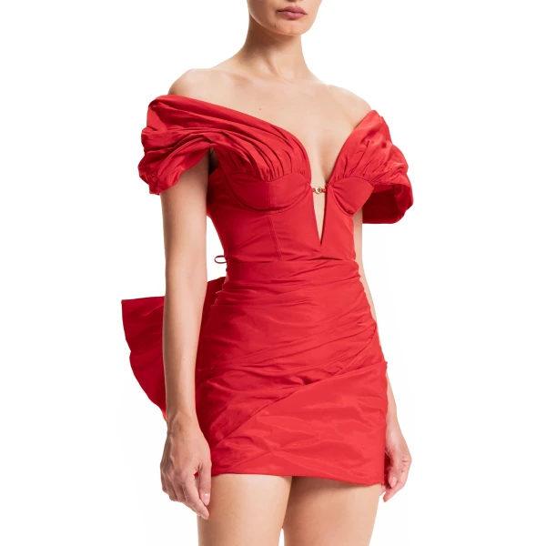Maria Lucia Hohan Abril Mini Dress in Red, view 6