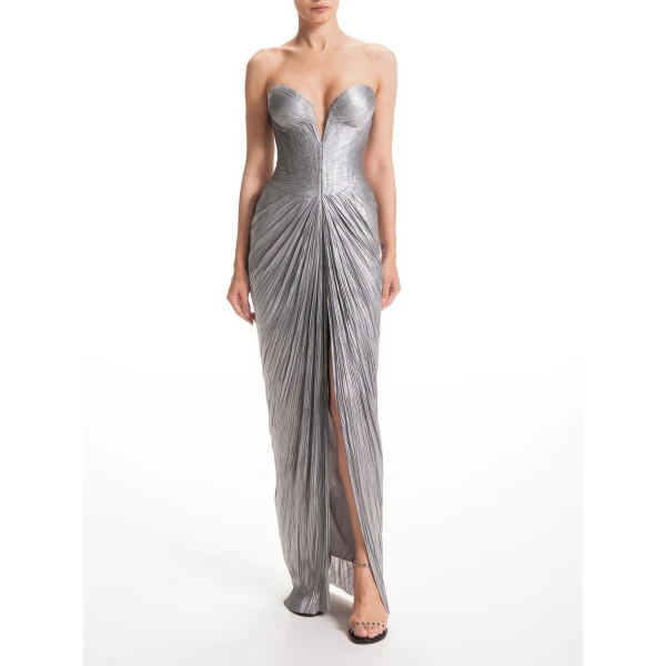 Maria Lucia Hohan Alessandra Gown in Ice Blue, view 2
