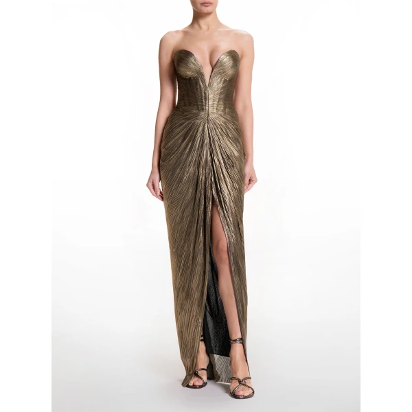 Maria Lucia Hohan Alessandra Gown in Obsidian, view 3
