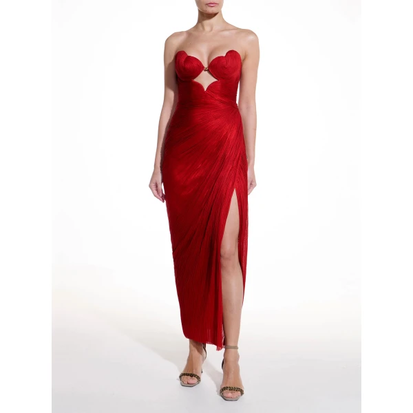 Maria Lucia Hohan Amisha Gown in Salsa, view 2